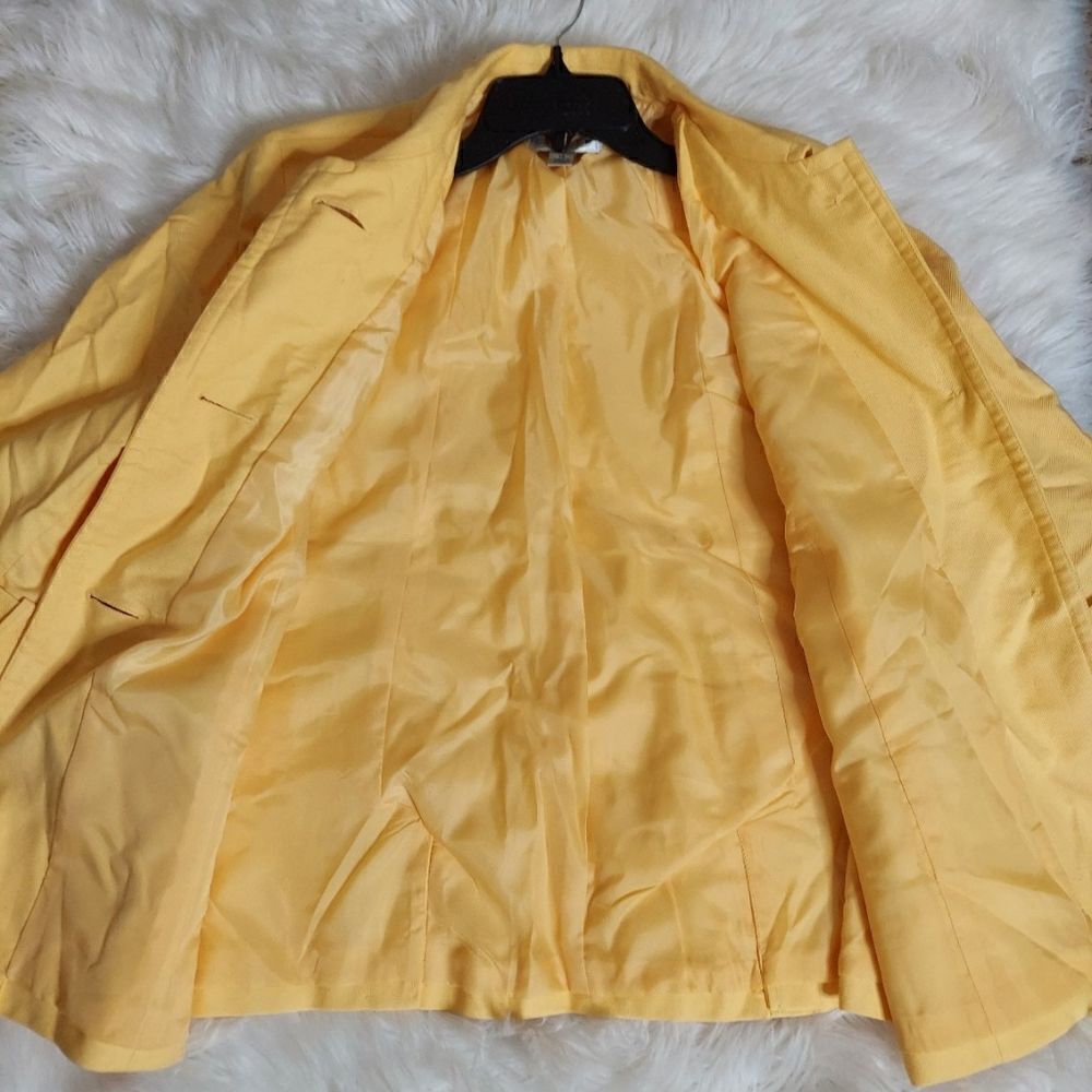 ColdWater Creek yellow 3-button blazer‎ - Picture 2 of 9
